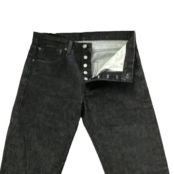 Levi's 501 Button Fly Jeans 32x32 Black #189E - Picture 6 of 13